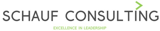 SCHAUF CONSULTING Excellence in Leadership